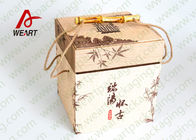 Long Handled Decorative Gable Boxes , Christmas Cardboard Boxes With Lids ODM