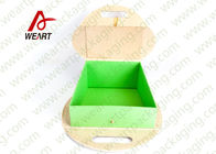 Grey Cardboard Gift Contanier Customized Paper Box Flat Tape Rope