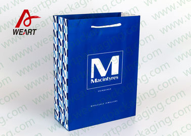 China Cotton / Ribbon Handled Medium Christmas Paper Gift Bags /Matte Lamiantion supplier