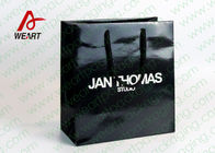 Black Glossy Lamination Custom Printed Retail Bags , Modern Kraft Paper Shopping Bags