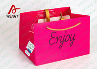 Pretty Custom Paper Shopping Bags With LOGO And Black PP Rope