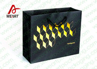 Shirt Shop Black Custom Branded Paper Bags With Logo Matte Lamination Suface