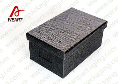 Comestic Products Storage Large Black Cardboard Boxes With Lids For Gifts