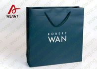 Black Dyed Materia Bluel Promotional Paper Bags With 1 Color Printing