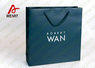 Black Rope Promotional Shopping Bags Paper Material , Recyclable Grocery Bags Custom
