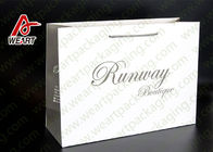 Modern Custom Boutique Shopping Bags , White Packaging Paper Bags With Ribbon Handle