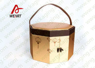 Exquisite Floral Cardboard Storage Boxes With Handle Multi Printing Coated
