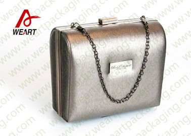 Glossy Hand Bag Leather Cosmetic Box , Custom Cardboard Display Boxes With Logo