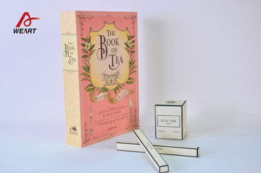 Recycled Pink Book - Type Paper Square / Rectangle Gift Box For Fruit Tea