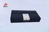 Soft Touch Lamination Jewelry Gift Boxes , Deep Blue Filp Type Customized Paper Box Logo Printing