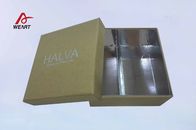 Customize Brown Kraft Paper Box , gift packaging boxes LOGO Sliver Hot Stamping
