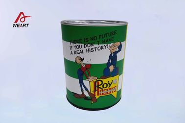Popeye Spinach Vegetable Can Recycled Paper Gift Box With Plastic Lid , Custom logo