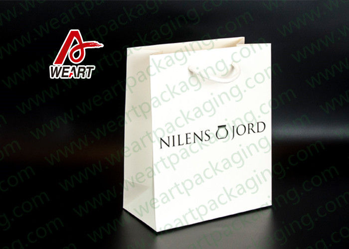 Crafts Paper Personalized Store Bags , Glossy Business Paper Bags With Hot Foil LOGO