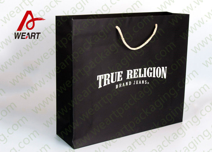 Die Cut Handle Custom Printed Merchandise Bags , Retail Packaging Bags