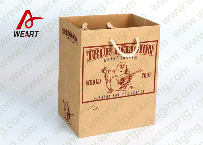 Classic Designer Grocery Promotional Paper Bags Personalized ISO / FCC Standard