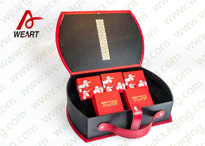 Moon Cake Packaging Black Cardboard Gift Boxes For Retail ISO /  Standard
