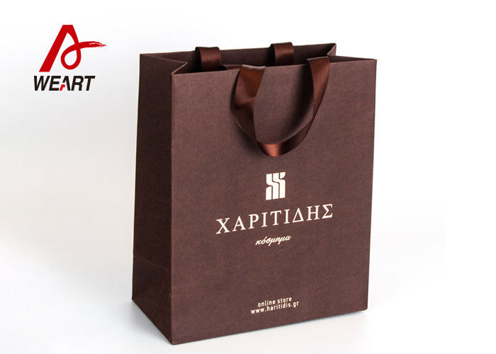 Reasonable Personalized Colored Paper Gift Bags Hot Stamping Matt Lamination