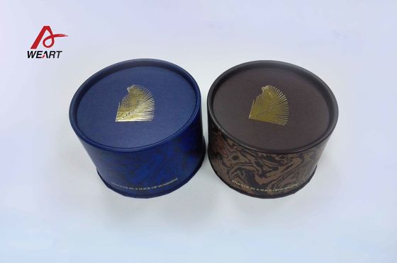 Small Surface Hot Stamping Jewelry Round Gift Boxes For Ring Package , Recycled